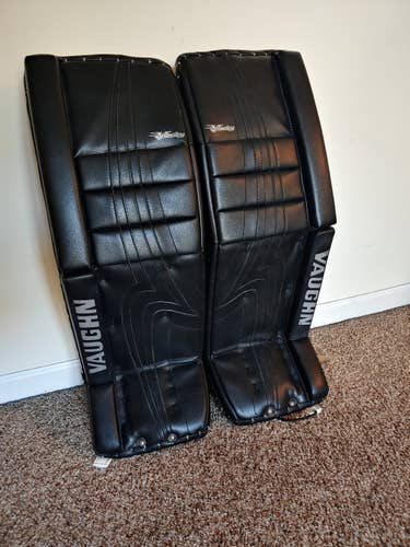 Black Used 33+2 Vaughn Goalie Leg Pads