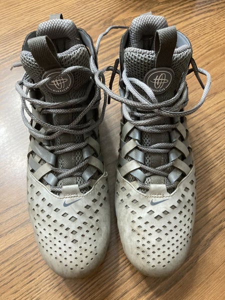 Gray Nike Huarache Adult Used Men's Size 12 (Women's 13) Molded Cleats Nike High Top