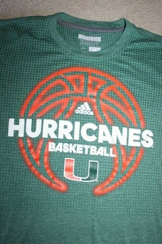 MIAMI HURRICANES BASKETBALL MENS TEE SMALL T-SHIRT HTF JERSEY NEW TEAM-ISSUE SML