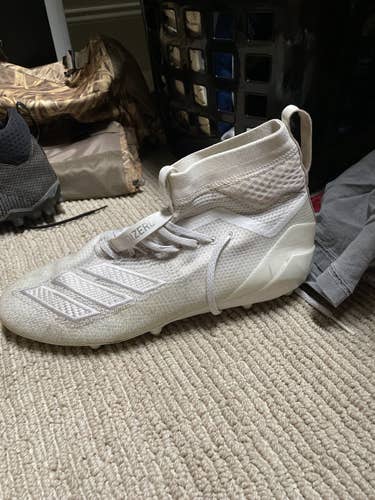 White Men's Molded Cleats Adidas adizero