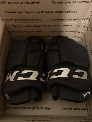 Tanner Glass Black Senior CCM 14" Pro Stock HGTKPP Gloves