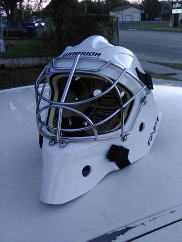 White Senior New Warrior Goalie Mask