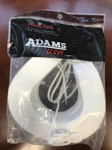 New Adams Football Neck Roll-White