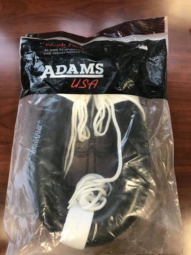 New Adams Football Round Vinyl Neck Roll-Black