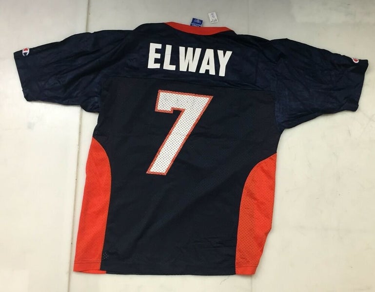 Vintage Champion John Elway Denver Broncos NFL Football Jersey size 40 navy