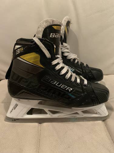 Senior Used Bauer Supreme 3s Hockey Goalie Skates Extra Wide Width Size 7.5