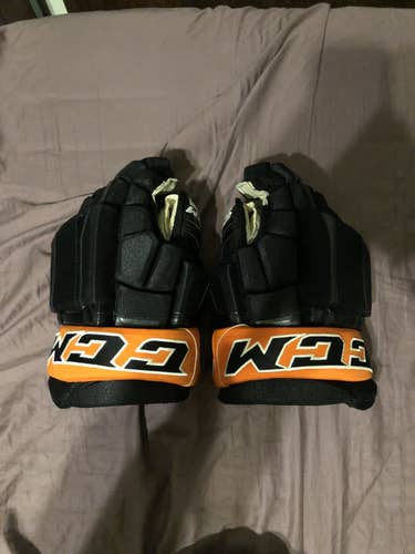 Black Senior CCM 14" Pro Stock Pro Model Gloves