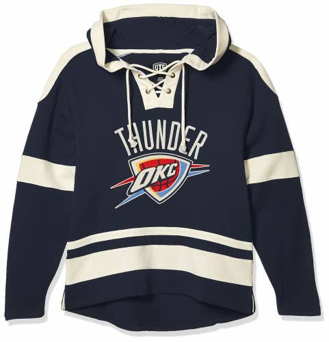 OTS Men's Grant Lace Up Pullover Hoodie Oklahoma City Thunder XX-Large Logo