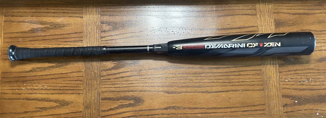 Used High School/College BBCOR Certified 2019 DeMarini Composite CF Zen Bat (-3) 30 oz 33"