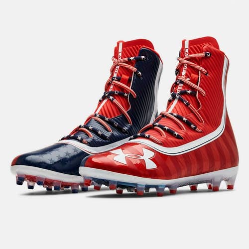 NEW Under Armour USA Highlight sz 12 Football Cleats Limited Edition