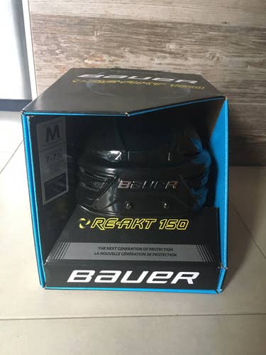 Black New Medium Bauer Re-Akt 150 Hockey Helmet Senior ReAkt Re Akt
