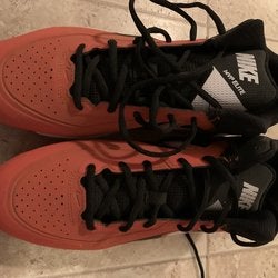 Orange Nike Metal Baseball Cleats