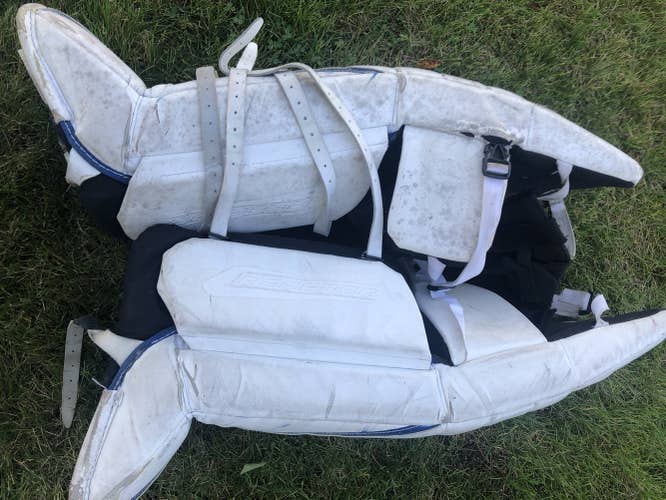 Blue Senior 34 + 1 Bauer  Reactor 5000 Goalie Leg Pads