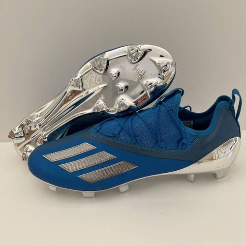 (Size 12.5) Adidas Adizero '40' Royal/Silver Lacrosse/Football Cleats
