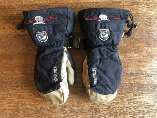 Hestra Help Army Leather Ski / Snowboard Mittens - Size 5 Black