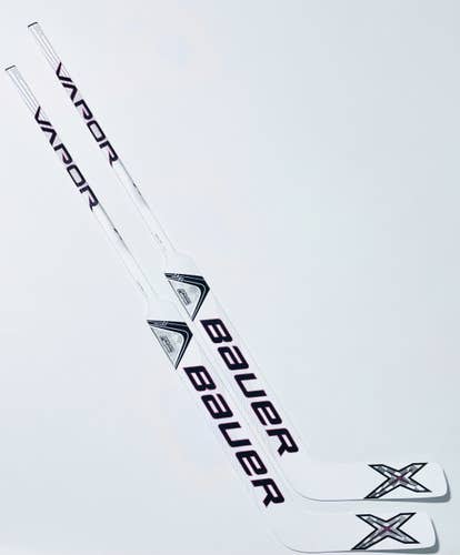 New 2 Pack Custom Red/White/Black Bauer Supreme 1S (1X Dress) Goalie hockey Sticks-Regular-27"-E95L