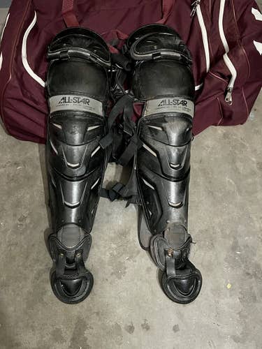 Black Adult All Star Catcher's Leg Guard