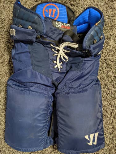 Used Warrior Covert QREdge Hockey Pants, Senior M, Navy