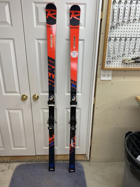 Used 2019 Rossignol 188 FIS GS Skis With Bindings Max Din 18