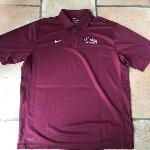 Nike Harvard lacrosse team-issued golf shirt