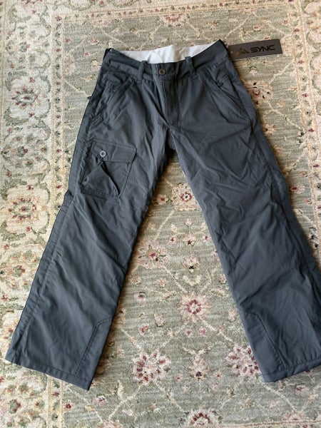 New SYNC Performance Top Step Full Side Zip Ski Pants Black Kids Size 10