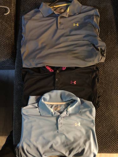 Men’s Under Armour HeatGear Large Golf Polos 3Pack