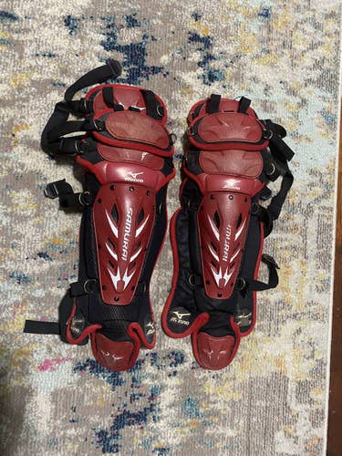 Red Youth Mizuno Samurai Catcher's Leg Guard