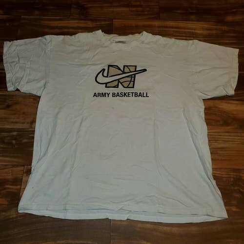 Vintage Rare Thrashed 1990s Nike Army Basketball Shirt Size L/XL
