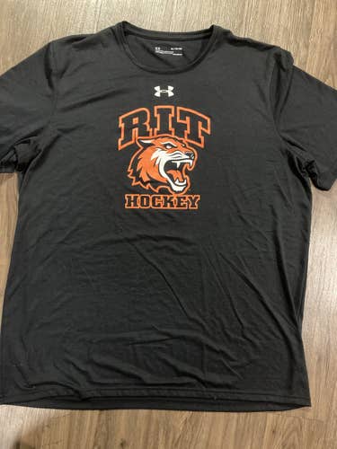 RIT Hockey Team Issued Under Armour T-Shirt. XL