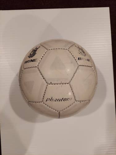 Used White Brine Phantom Soccer Ball (Size 5)