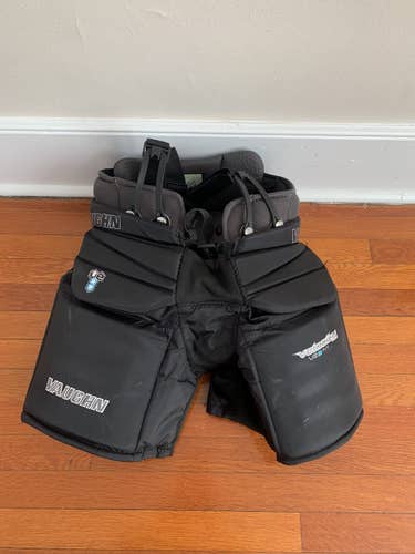 Black Used Large Vaughn  Velocity VE8 Pro Hockey Goalie Pants