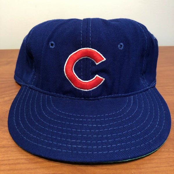 Chicago Cubs Hat Baseball Cap Fitted 7 3/4 Wilson Vintage 90s MLB Blue USA C