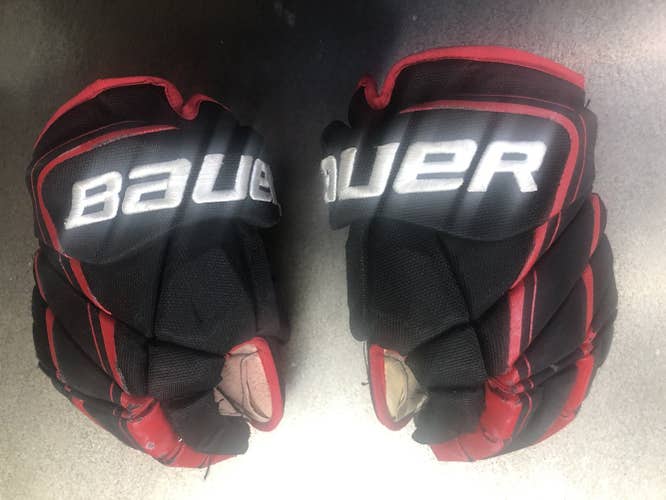 Black/Red Used Bauer 13" Vapor 1X Pro Lite Gloves
