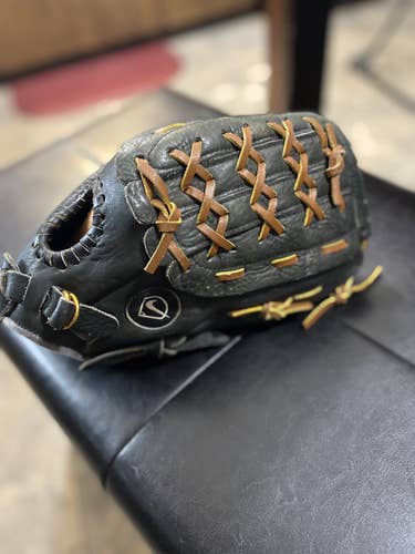 Black High School/College Outfield 12.5" Diamond Ready Baseball Glove