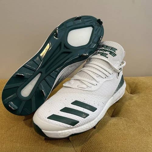 Adidas Icon V Metal Mens Baseball Cleats G28239 White Green New