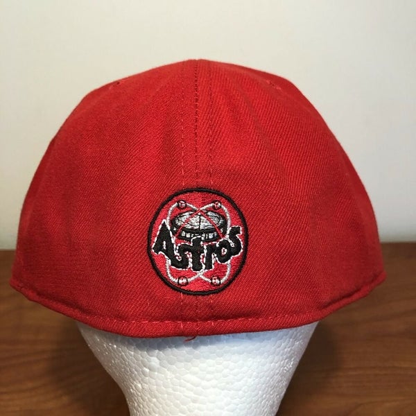 Houston Astros Hat Baseball Cap Fitted 7 1/2 New Era Red Vintage MLB