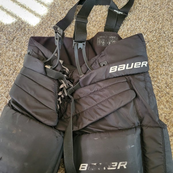 Black Junior Used Large Bauer S 170 Hockey Goalie Pants