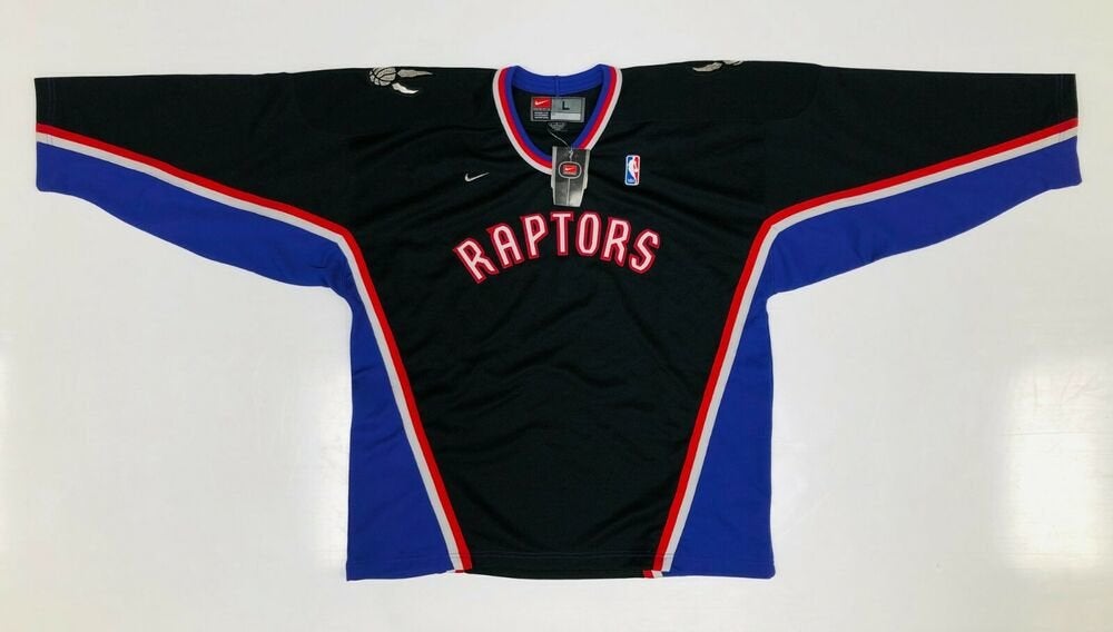 NWT Vintage Toronto Raptors hockey style NBA basketball large blue | SidelineSwap