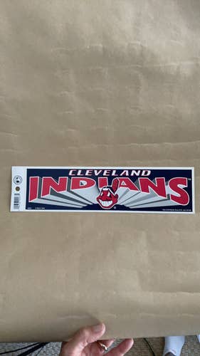 VINTAGE!  Cleveland Indians Chief Wahoo MLB Bumper Sticker 1995  - Preowned