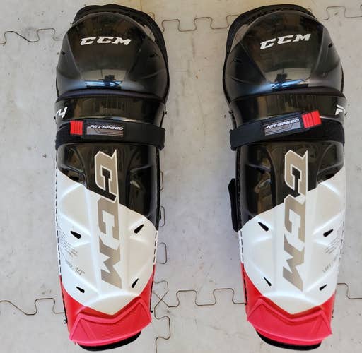 Used Senior CCM Shin Pads - Like "NEW" - Worn Once!