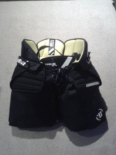Black Senior Used Large Warrior Ritual X Hockey Goalie Pants