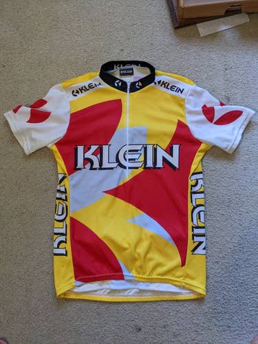 Vintage Yellow Klein Cycling Jersey, Sz Medium