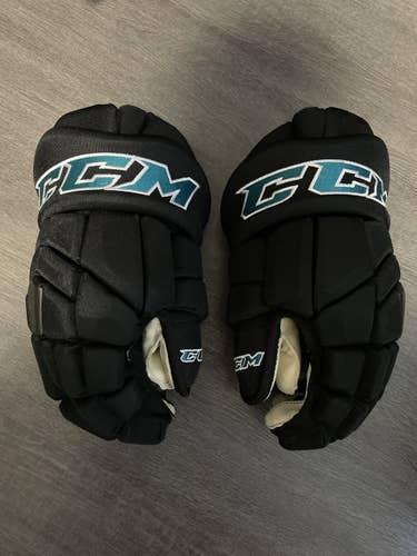 San Jose Sharks CCM 15" Pro Stock Ultra Tacks Gloves
