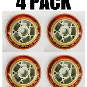 4 Pack New Rink Rat Hot Shot Inline Roller wheels 72 MM XXX grip with bearings