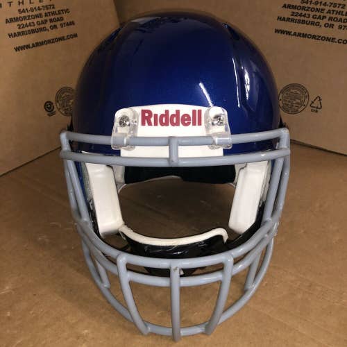 USED RIDDELL ADULT SPEED FOOTBALL HELMET - MEDIUM - ROYAL BLUE METALLIC