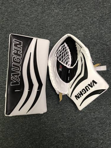 White Senior Full Right Velocity V7 Goalie Glove & Blocker