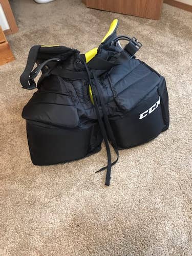 Black Senior Used Like-New CCM Premier R1.9 Hockey Goalie Pants - Size XL