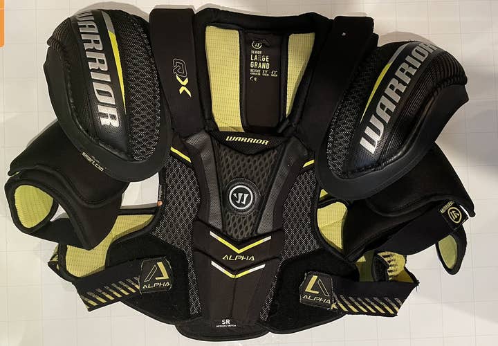 Senior Large - Warrior Alpha QX Shoulder Pads - Great Condition