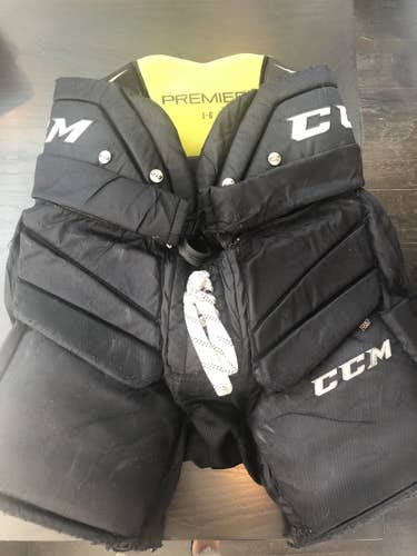 Black Used Senior Large CCM Premier Pro Hockey Goalie Pants