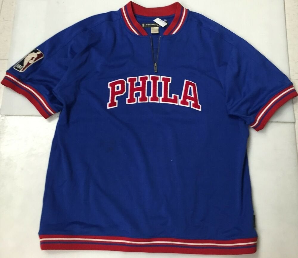 Nike NBA Philadelphia 76ers Warm up Shirt Size Adult XL 